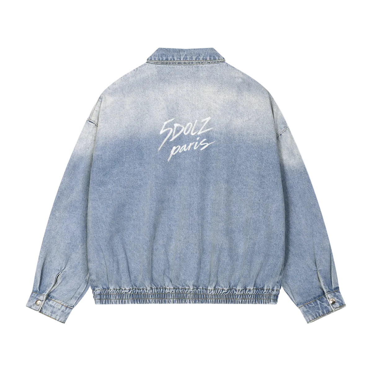 Veste en JEANS 5DOLZ PARIS bleue arc blanc