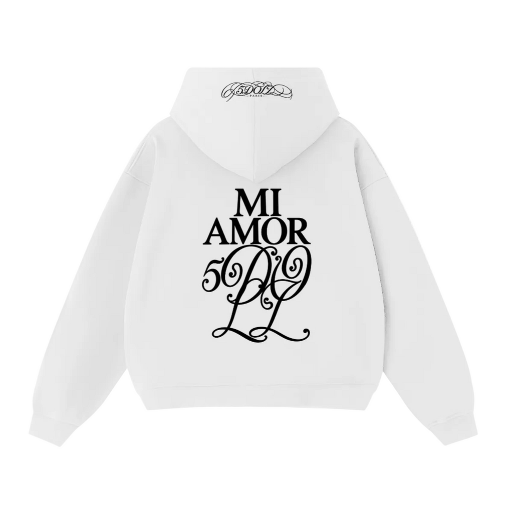 Sweat zip MI AMOR 5DOLZ WHITE BLACK - 460g
