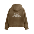 Sweat zip  420g délavé et dystopique vieilli brun 5DOLZ DREAM