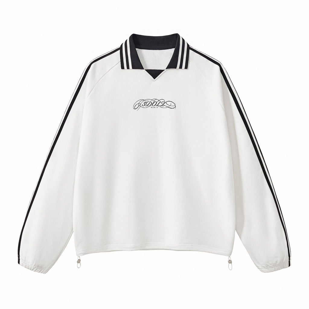 Sweat - shirts oversize col rayé White  5DOLZ